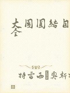 大团圆结目录大全