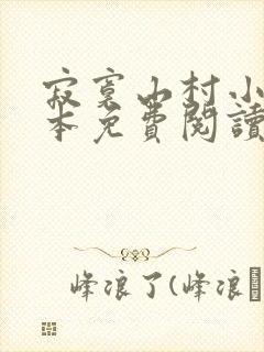 寂寞山村小说全本免费阅读