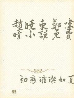 赵晓东郑伟吴雪晴小说免费阅读