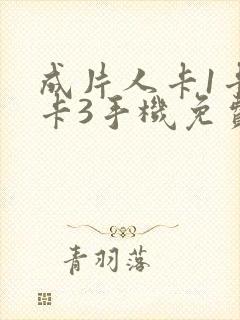 成片人卡1卡2卡3手机免费看