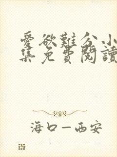 爱欲难分小说全集免费阅读