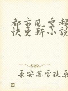 都市风云超前超快更新小说