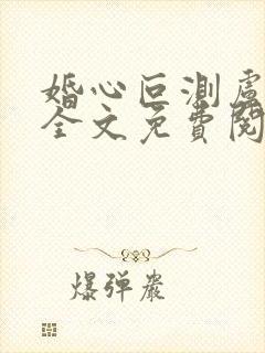 婚心叵测卢丹妮全文免费阅读小说