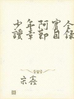 少年阿宾全文阅读章节目录