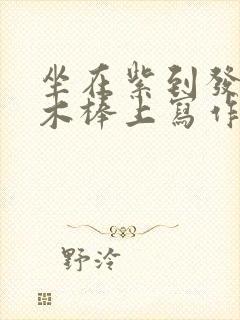 坐在紫到发黑的木棒上写作业