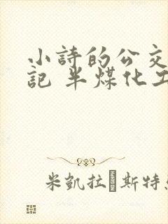 小诗的公交车日记 半煤化工