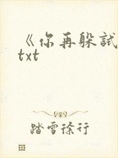 《你再躲试试》txt