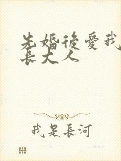 先婚后爱我的市长大人