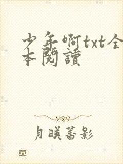 少年啊txt全本阅读