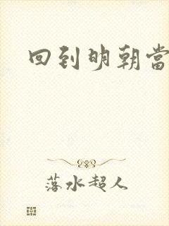 回到明朝当太子