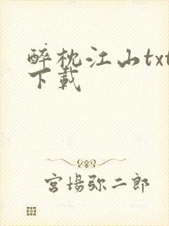 醉枕江山txt下载