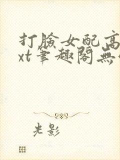 打脸女配高攀txt笔趣阁无弹窗