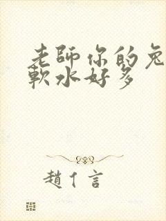 老师你的兔子好软水好多