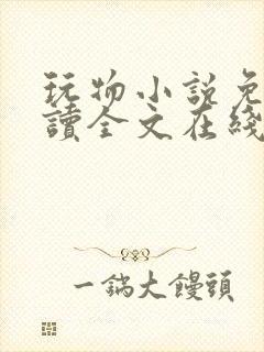 玩物小说免费阅读全文在线阅笔趣阁无弹窗