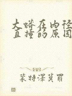 大蟒在内径横冲直撞的原因