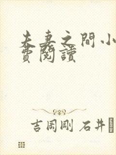 夫妻之间小说免费阅读