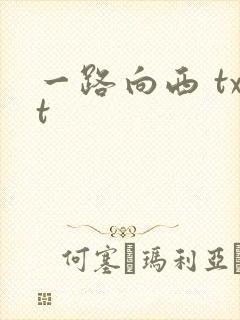 一路向西 txt