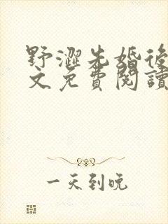 野涩先婚后爱全文免费阅读笔趣阁