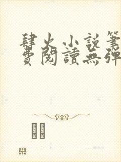 肆火小说笔趣免费阅读无弹窗