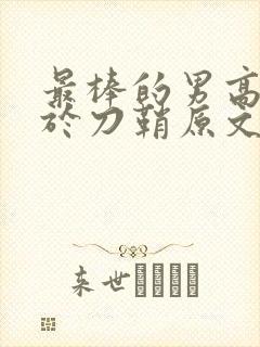 最棒的男高中生于刀鞘原文阅读