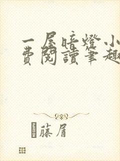 一屋暗灯小说免费阅读笔趣阁