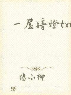 一屋暗灯txt