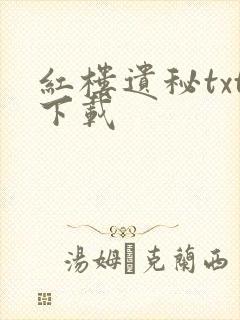 红楼遗秘txt下载