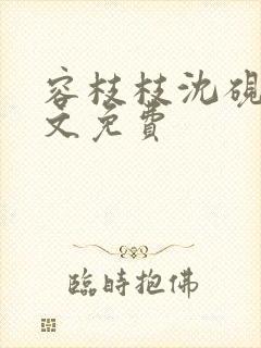 容枝枝沈砚书全文免费