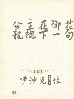 公主在御花园吃龙棍下一句