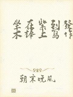 坐在紫到发黑的木棒上写作业阅读