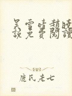 吴雪晴赵晓东小说免费阅读