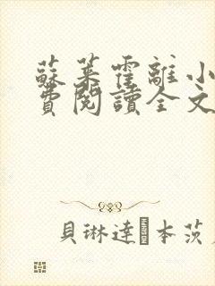 苏莱霍离小说免费阅读全文