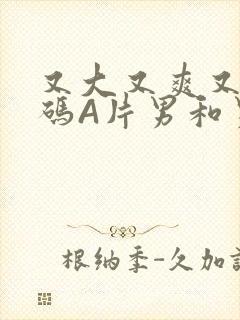 又大又爽又黄无码A片男和男