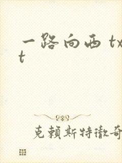 一路向西 txt