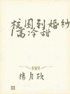 校园到婚纱1V1高冷甜