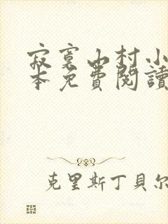 寂寞山村小说全本免费阅读