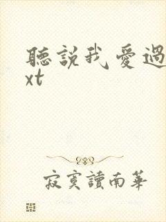 听说我爱过你txt