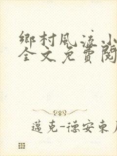 乡村风流小傻子全文免费阅读