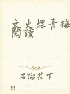 文火煨青梅免费阅读