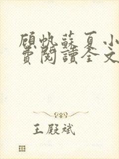 顾帆苏夏小说免费阅读全文