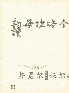 韵母攻略全文阅读