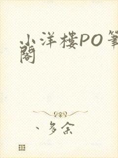 小洋楼PO笔趣阁