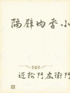 隔壁肉香小说