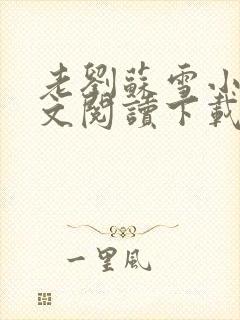 老刘苏雪小说全文阅读下载