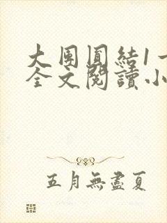 大团圆结1一6全文阅读小说于兜兜