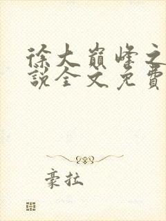 徐大巅峰之路小说全文免费阅读