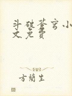 斗破苍穹小说全文免费