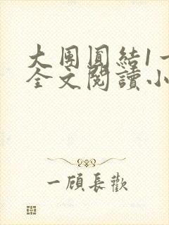 大团圆结1一6全文阅读小说