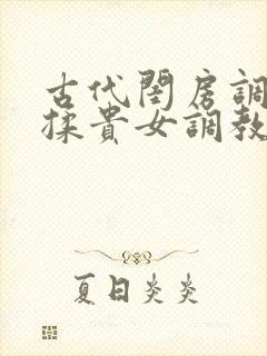 古代闺房调教h揉贵女调教记
