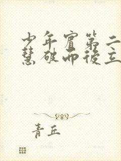 少年宾第二部珏慧破而后立